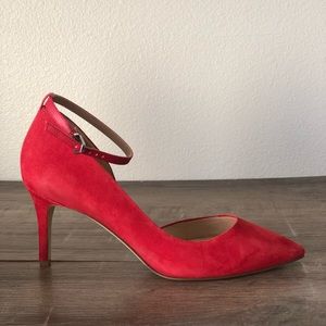 NEW 3” Red Sam Edelman Ankle Strap Heels